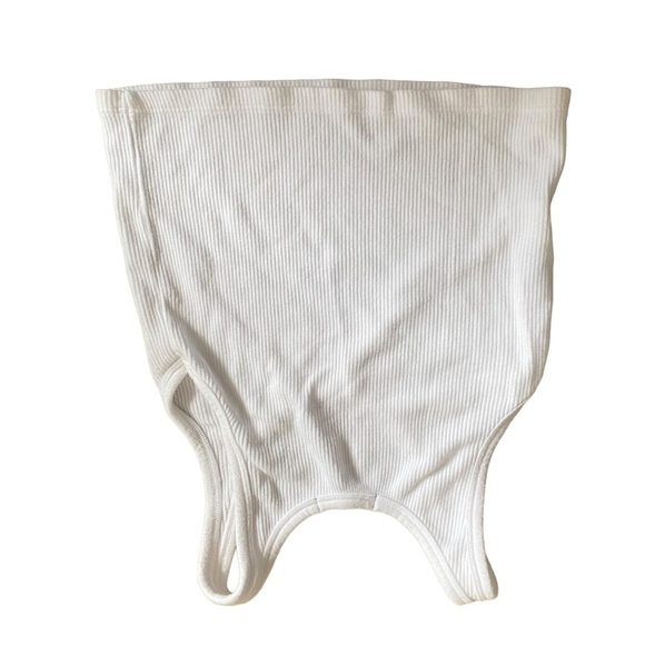 Talentless CROP MODAL TANK white ribbed M medium - Picture 7 of 14